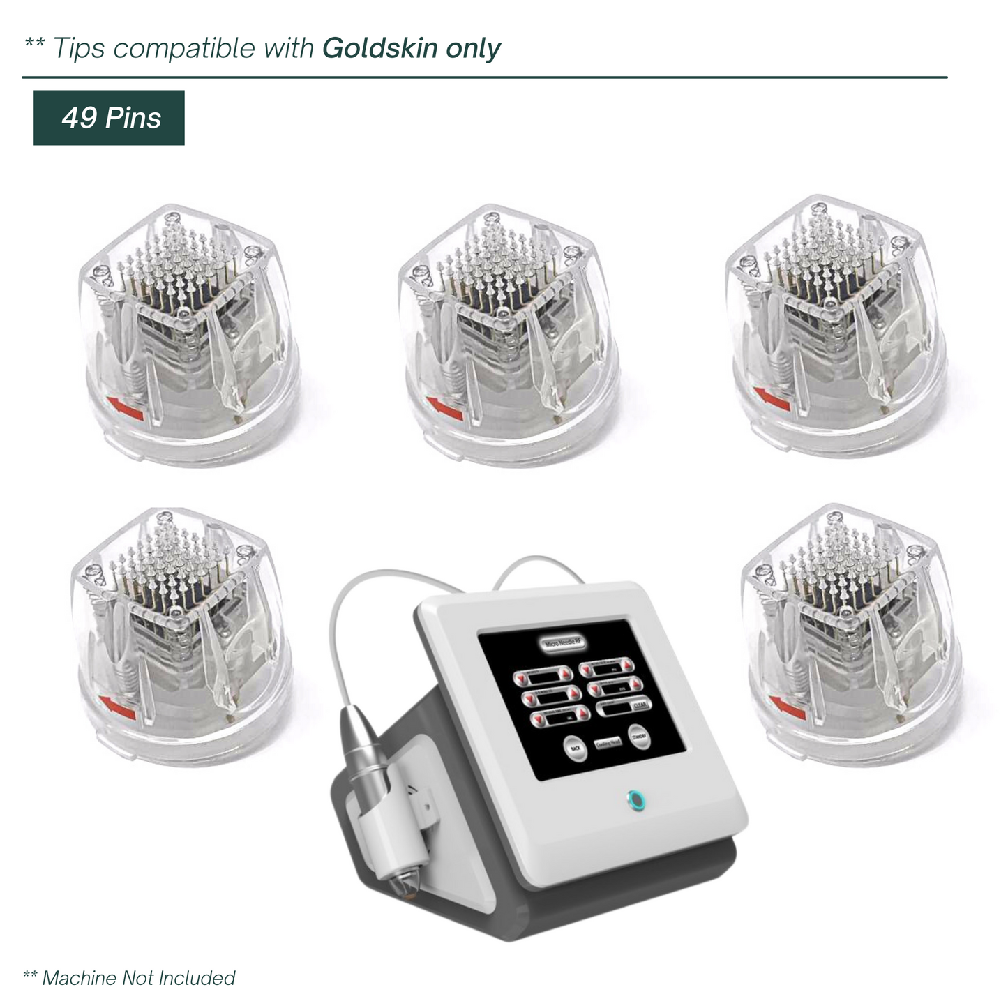 Goldskin Microneedle Insulated Disposable Tip with 49 pins