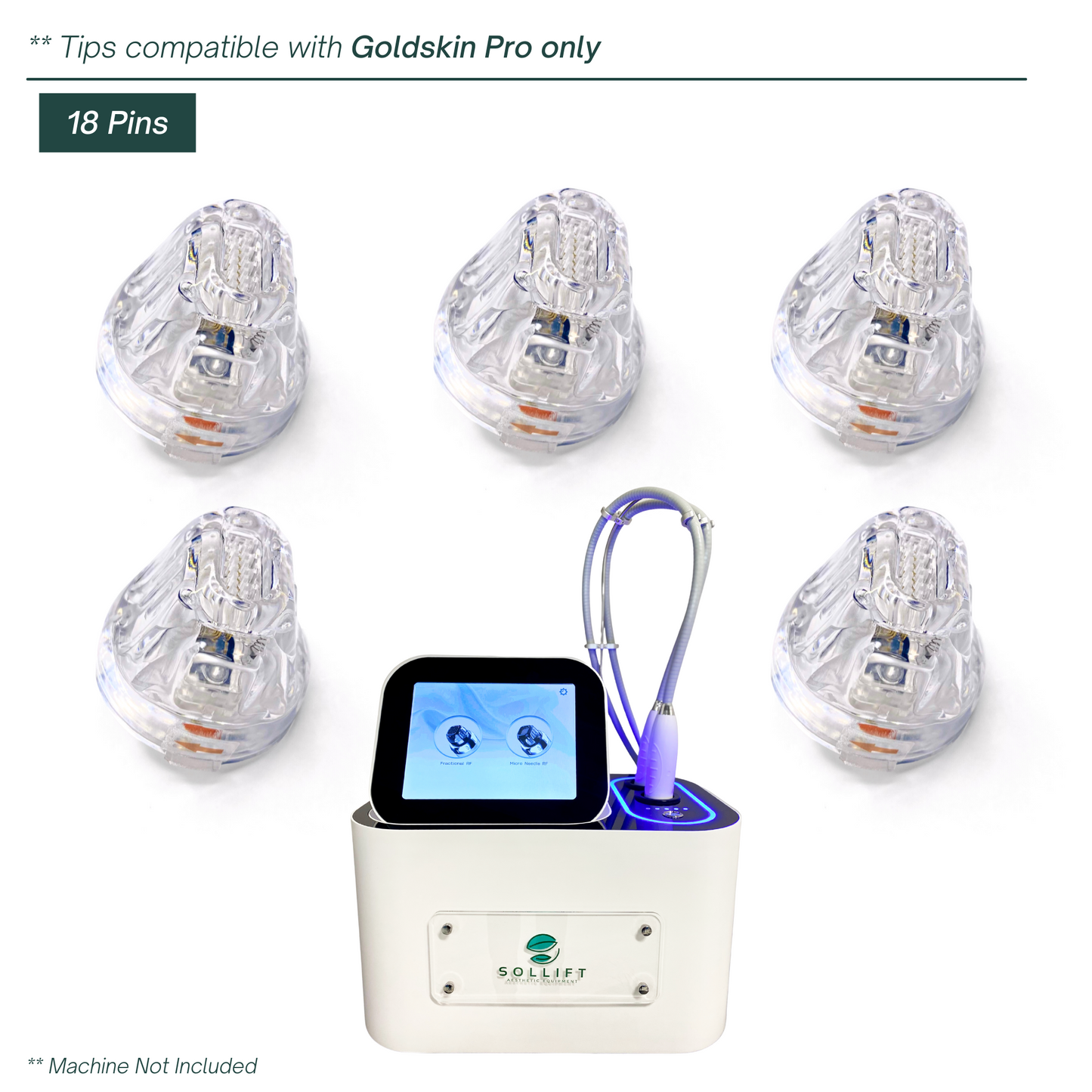 Goldskin PRO Microneedle RF Insulated M-18 Tip