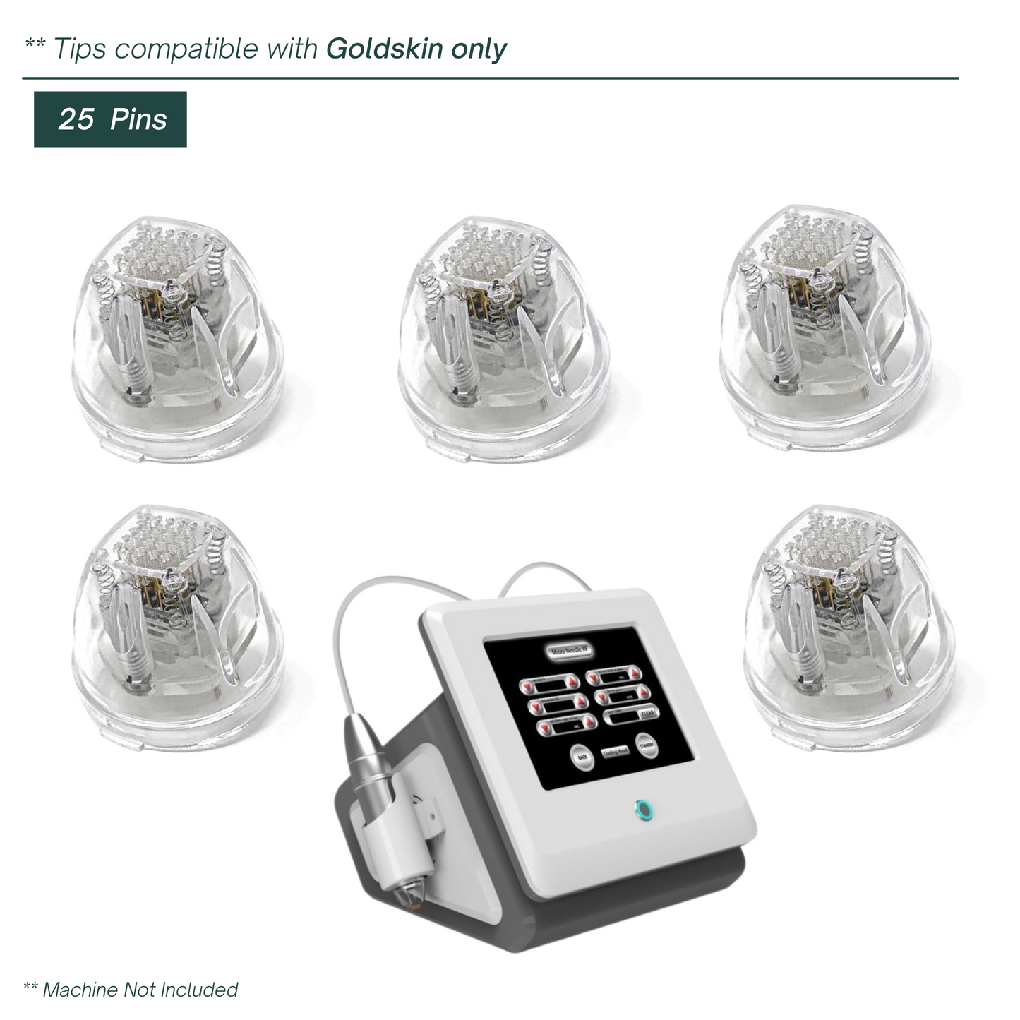 Goldskin Microneedle Disposable Non Insulated Tip with 25 pins