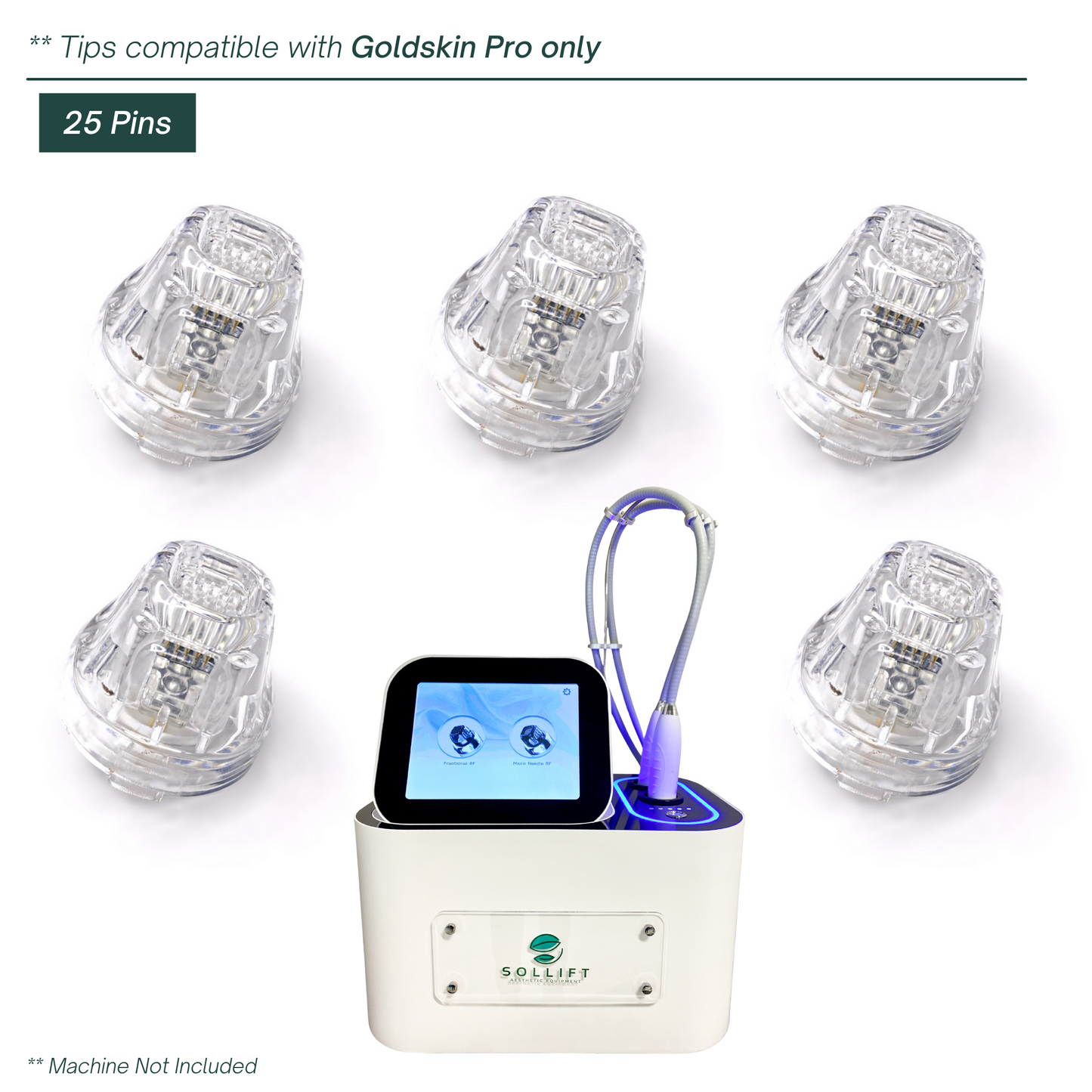 Goldskin PRO Microneedle Non-Insulated RF M-25 Tip
