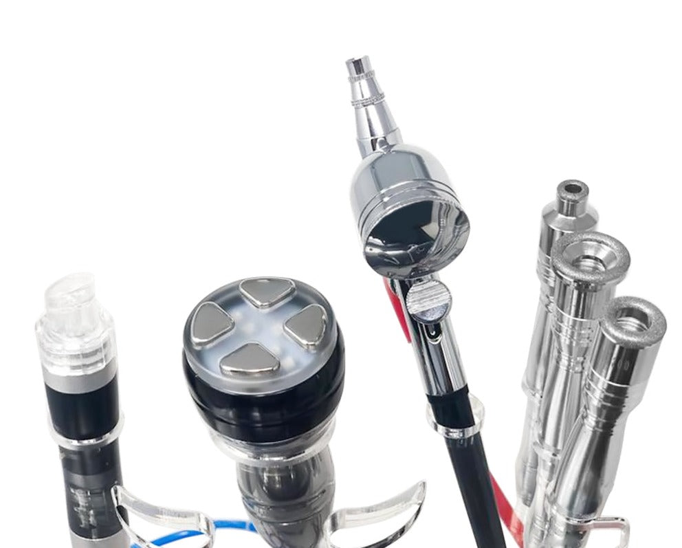 hydrodermabrasion, diamond dermabrasion, EMS, electroporation, and oxygen infusion device