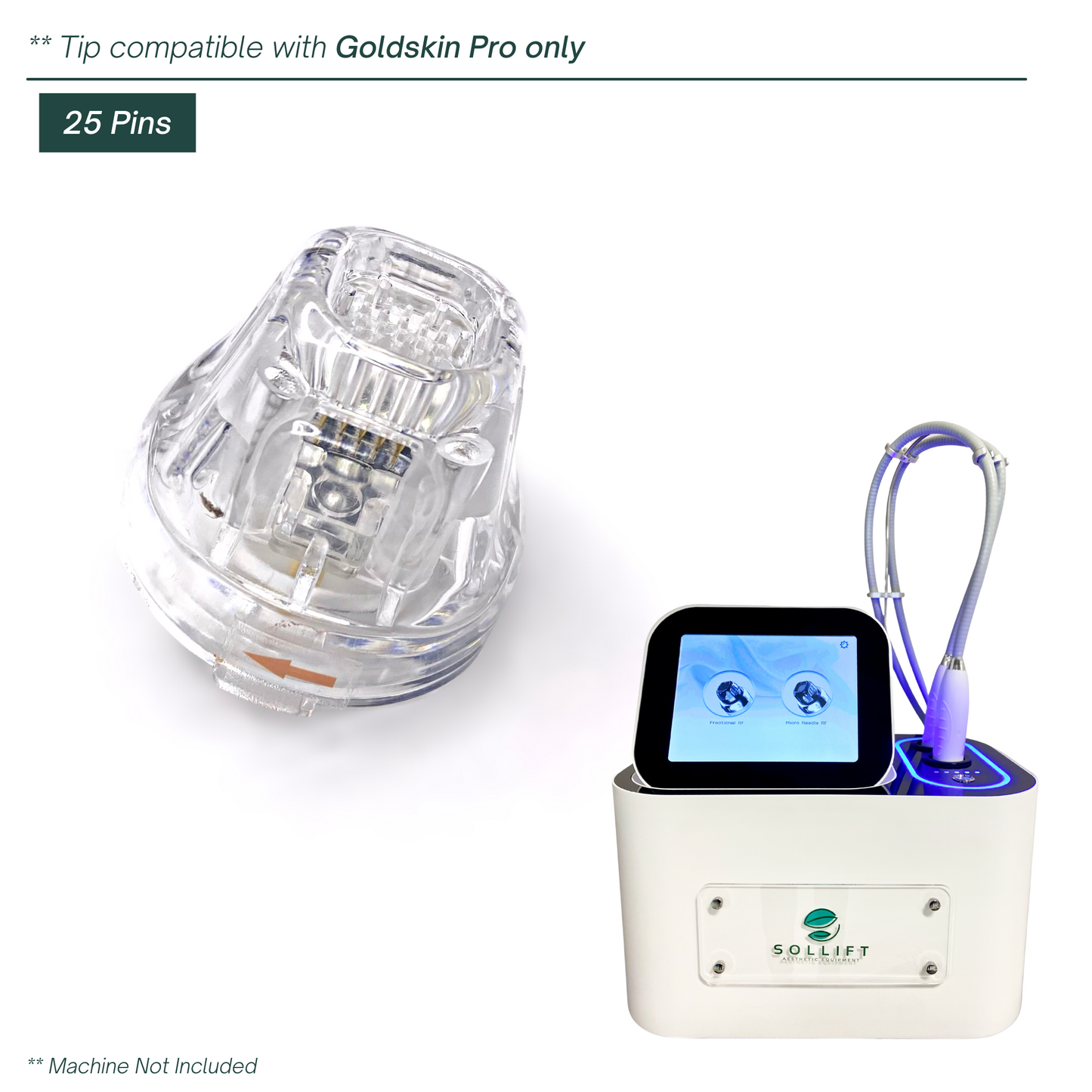 Goldskin PRO Microneedle Insulated RF M-25 Tip