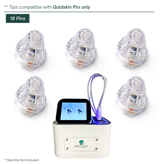 Goldskin PRO Microneedle RF Insulated M-18 Set of 5 Tips