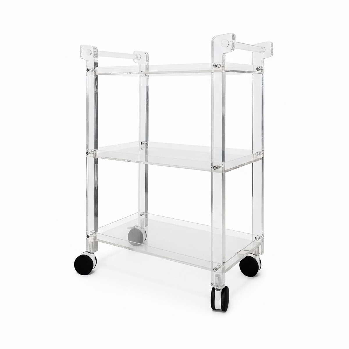Lumi Acryllic Trolley with Shelves