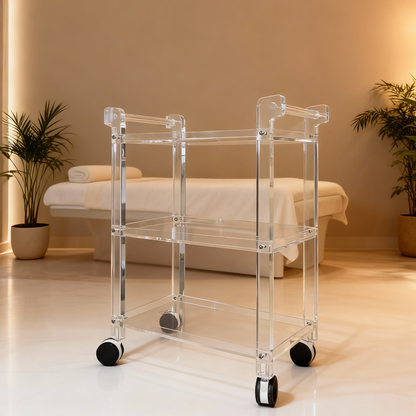 Lumi Acryllic Trolley with Shelves