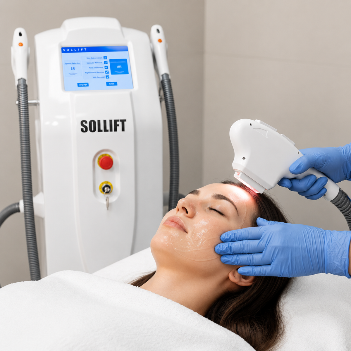 The Medi Next Advanced IPL Hair Removal and Skin Rejuvenation device (FDA-cleared)