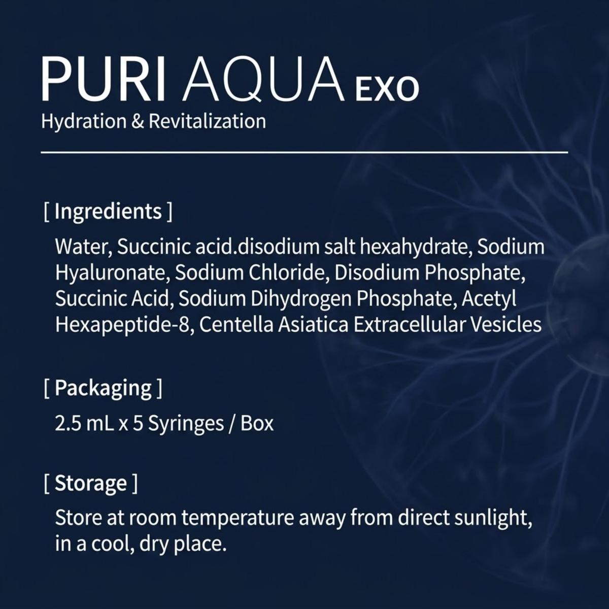 PURI AQUA EXO Exosome + Deep Hydration Skin Booster