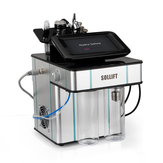 hydrodermabrasion, diamond dermabrasion, EMS, electroporation, and oxygen infusion device